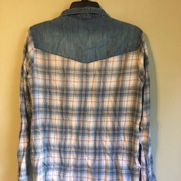 Life in progress medium plaid button dow - Picture 4 of 4